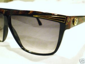VINTAGE COURREGES PARIS MULTICOLOR BLACK SUNGLASSES