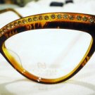 VINTAGE NOUVELLE VAGUE EYEGLASSES TORTOISE RHINESTONES