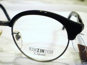NEW KENZINTON CLASSIC ROUND EYEGLASSES BLACK PEWTER