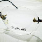 JONES NEW YORK 3 PIECE RIMLESS METAL BROWN EYEGLASSES