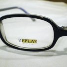 NEW REPLAY EYEGLASSES BLACK CLEAR 47-18-140