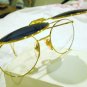 VINTAGE ROBERT LA ROCHE ROUND EYEGLASSES CLIP  CABLES