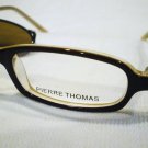 VINTAGE PIERRE THOMAS EYEGLASSES MAGNETIC CLIP  BROWN