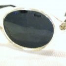 VINTAGE WEST SUNGLASSES CLEAR SILVER SPRING HINGES