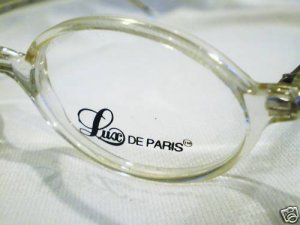NEW LUX DE PARIS CLEAR EYEGLASSES SPRING HINGES 46-20