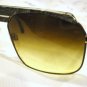 VINTAGE CAZAL DMC SUNGLASSES MOSAIC GRAY GOLD W.GERMANY
