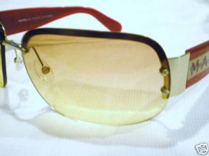 NEW MARC JACOBS SUNGLASSES RED GOLD SHIELDS MOD.016S