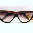 VINTAGE ZAGATO DRAKKAR SUNGLASSES CARAMEL BLACK REAR