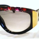 VINTAGE COURREGES SUNGLASSES BLACK BURGUNDY MOD.9207-4