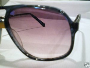 VINTAGE RAINBOW AVIATOR SUNGLASSES GRAY BLUE MADE ITALY