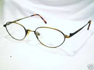 NEW SAKI CAT EYE EYEGLASSES 47X21 ANTIQUE GOLD