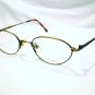 NEW SAKI CAT EYE EYEGLASSES 47X21 ANTIQUE GOLD