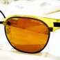 VINTAGE REPORTER JAPAN SUNGLASSES PEARL YELLOW BLACK