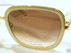 NEW CHLOE PEARL WHITE GOLD SUNGLASSES FRANCE UNIQUE HOT