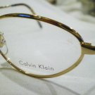 NEW CALVIN KLEIN EYEGLASSES 50-20-135 GOLD