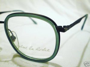 VINTAGE ROBERT LA ROCHE EYEGLASSES GUNMETAL GREEN