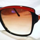 VINTAGE JR SCHERRER PARIS LARGE SUNGLASSES BLACK RED