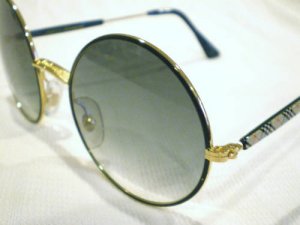 VINTAGE PERFECTLY ROUND SUNGLASSES FOREST GREEN GOLD