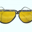 Vintage TED LAPIDUS SUNGLASSES BLACK TORTOISE AVIATOR