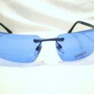 VINTAGE VERSACE VERSUS RIMLESS  SUNGLASSES BLUE MOD.R49