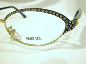 NEW GIANNI VERSACE EYEGLASSES BLACK,SILVER MOD.HO1