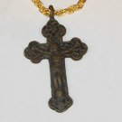 BYZANTINE ROMAN ANTIQUE BRONZE JESUS CHRIST CROSS COPY