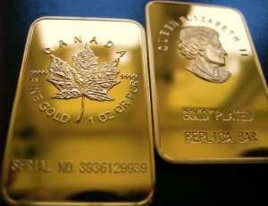 TROY OZ MAPLE LEAF 24K GOLD CLAD ART BAR + BONUS 24K $
