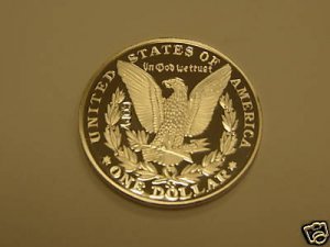 1891 cc MORGAN SILVER DOLLAR $1 GALLERY COPY PROOF COIN