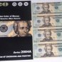 U.S. 2004 $20 FEDERAL RESERVE NOTE UNCUT SHEET + ~BONUS
