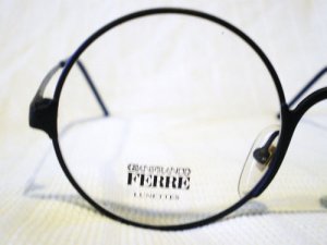 VINTAGE GIANFRANCO FERRE ROUND EYEGLASSES BLACK 50-21