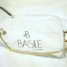 Vintage BASILE  RIMLESS EYEGLASSES STONES GOLD 54-18
