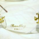 Vintage BENTLEY 21KGP RIMLESS EYEGLASSES SPRING HINGES