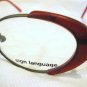 VINTAGE SIGN LANGUAGE EYEGLASSES BURGUNDY 46-20-145
