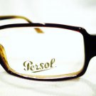 NEW PERSOL CLASSIC EYEGLASSES BROWN BURGUNDY 51-17-135