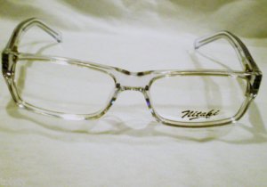 NEW MITAKI EYEGLASSES CLEAR CRYSTAL SPRING HINGES 54-17-135