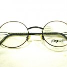NEW  EYEGLASSES FLEX SPEX  ROUND GUNMETAL SPRING HINGES 45-21-145