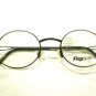 NEW  EYEGLASSES FLEX SPEX  ROUND GUNMETAL SPRING HINGES 45-21-145