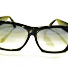 VINTAGE ZAGATO SUNGLASSES LARGE MOD.018-C1 BLACK WITH CLEAR SPARKS HAND MADE