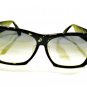 VINTAGE ZAGATO SUNGLASSES LARGE MOD.018-C1 BLACK WITH CLEAR SPARKS HAND MADE