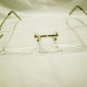 NEW ENRICO COVERI RIMLESS EYEGLASSES SILVER SQUARE SPRING HINGES 52-16-135