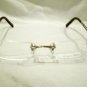 NEW ENRICO COVERI RIMLESS EYEGLASSES SILVER SQUARE SPRING HINGES 50-17-135