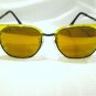VINTAGE REACTOR REPORTER SUNGLASSES PEARL YELLOW BLACK MIRROR UNIQUE