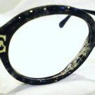 VINTAGE CERRUTI 1881 ROUND EYEGLASSES BLACK GRAY 53-18