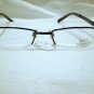 NEW  EYEGLASSES BIRKA by SCANDINAVIAN EYEWEAR  49-18-130  GUNMETAL HALF RIMLESS
