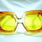 VINTAGE JACQUES ESTEREL 80'S LARGE DMC BURGUNDY ORANGE   SUNGLASSES   FRANCE