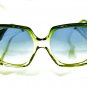 VINTAGE JACQUES ESTEREL 80'S LARGE DMC LIGHT TURQUOISE  SUNGLASSES   FRANCE