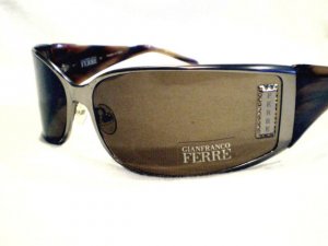 GIANFRANCO FERRE SUNGLASSES MOD.GF68202 METALLIC BROWN TORTOISE SHIELD ITALY