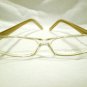NEW EYEGLASSES ENRICO COVERI  CRYSTAL CLEAR  PEARL IVORY MOD.303 50-16-140