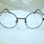 VINTAGE JAZZ PERFECTLY ROUND EYEGLASSES BLACK 44-19-135