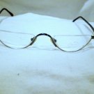 NEW TWIN TWIST EYEGLASSES RIMLESS GUN METAL BLUE SPRING HINGES MADE IN ITALY